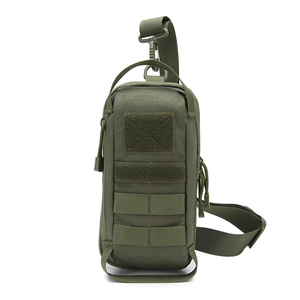 ACEXIER Tactical Waist Bag Shoulder Bag Chest Bag Military Belt Waist Pack Multifunctional for Outdoor Hunting Daily Equipment Tool Bag (Khaki)